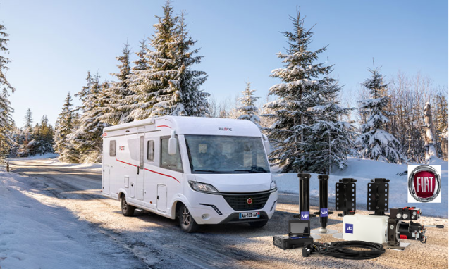 Hydraulisches Nivelliersystem Wohnmobil Fiat Ducato mit al-ko chassis